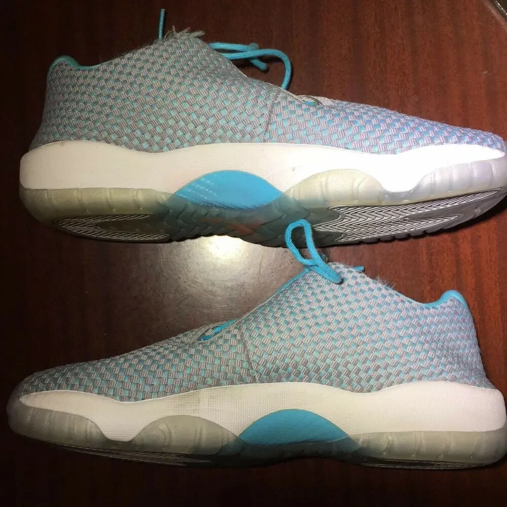 Nike Air Jordan Future Low Wolf Grey Blue Rise Youth 7 Women's Size 8.5
